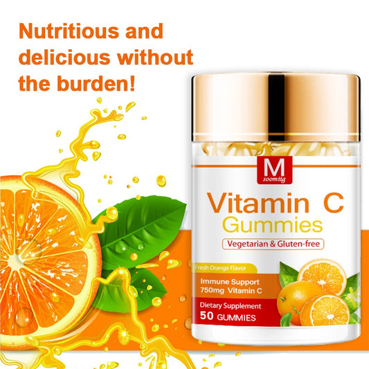 Natural orange extract vitamin C capsules supplement