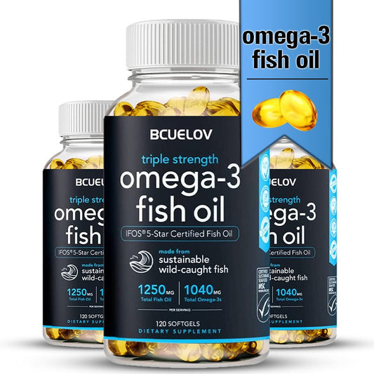 Omega-3 Fish Oil Dietary Supplement - Helps Support Brain & Heart Health